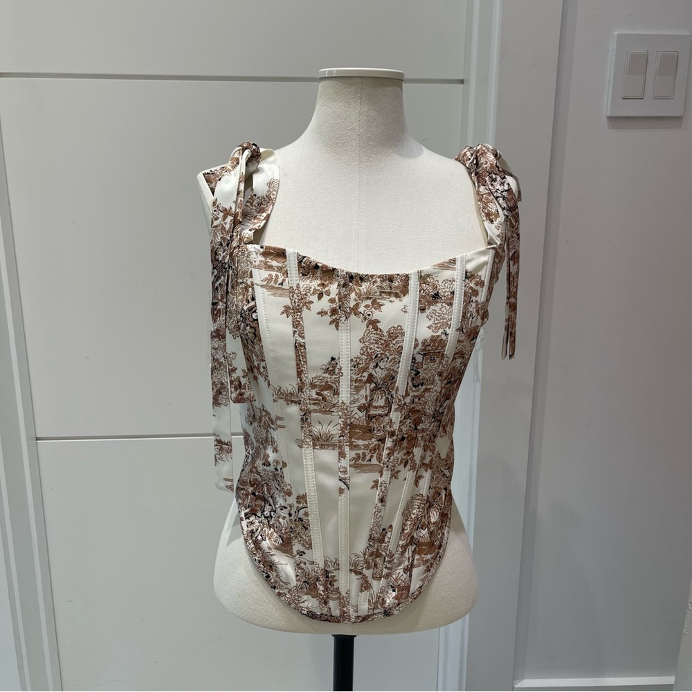 Corset top Medium zip up Fashion Nova